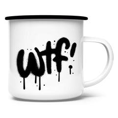 Emaille Tasse "WTF" - Grafikmagie