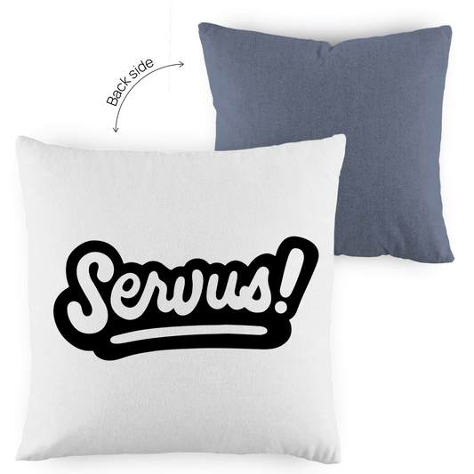 Kopfkissen zweifarbig "Servus" - Grafikmagie