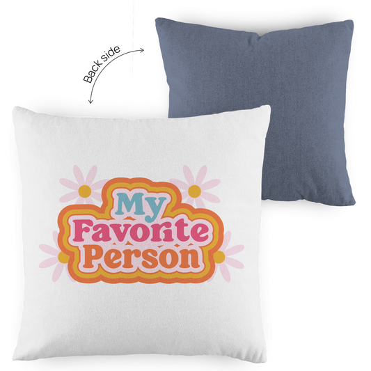 Kopfkissen zweifarbig "My favorite person" - Grafikmagie