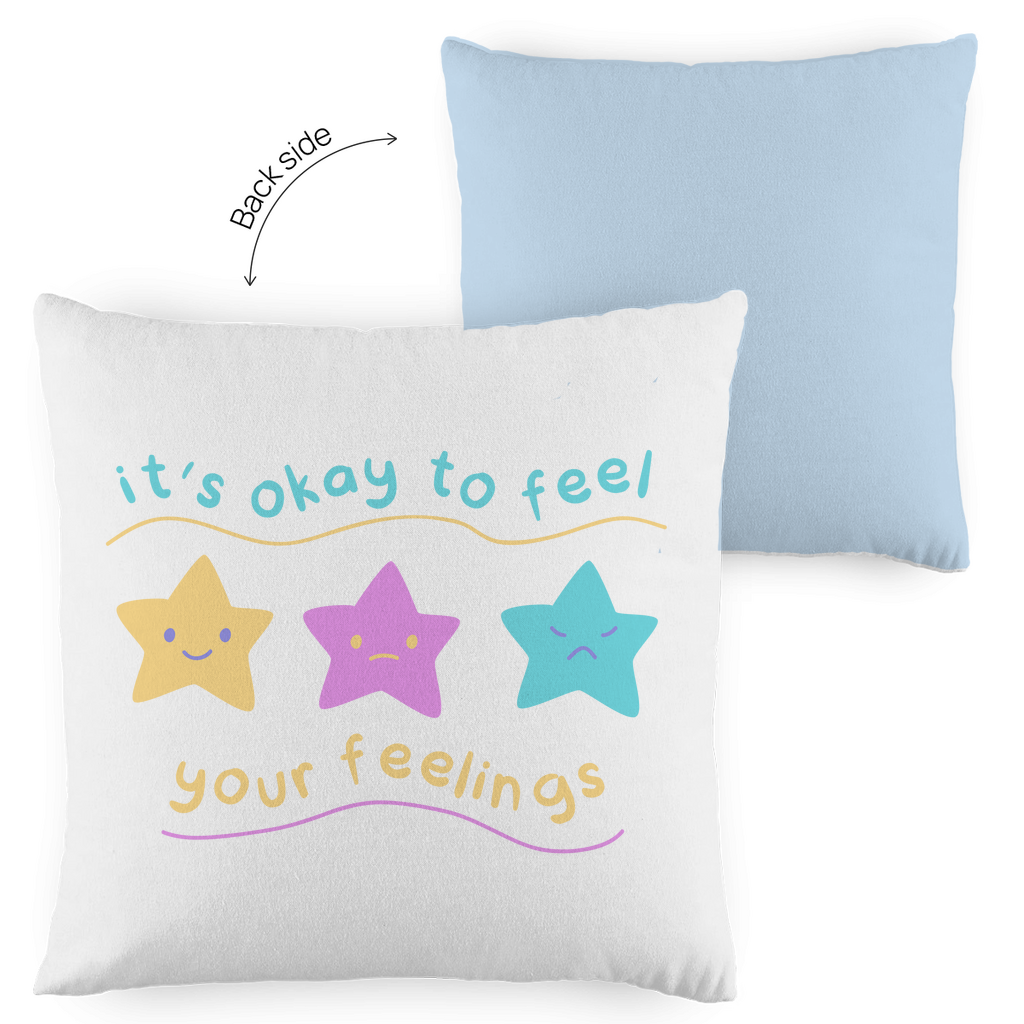 Kopfkissen zweifarbig "Its okay to feel" - Grafikmagie