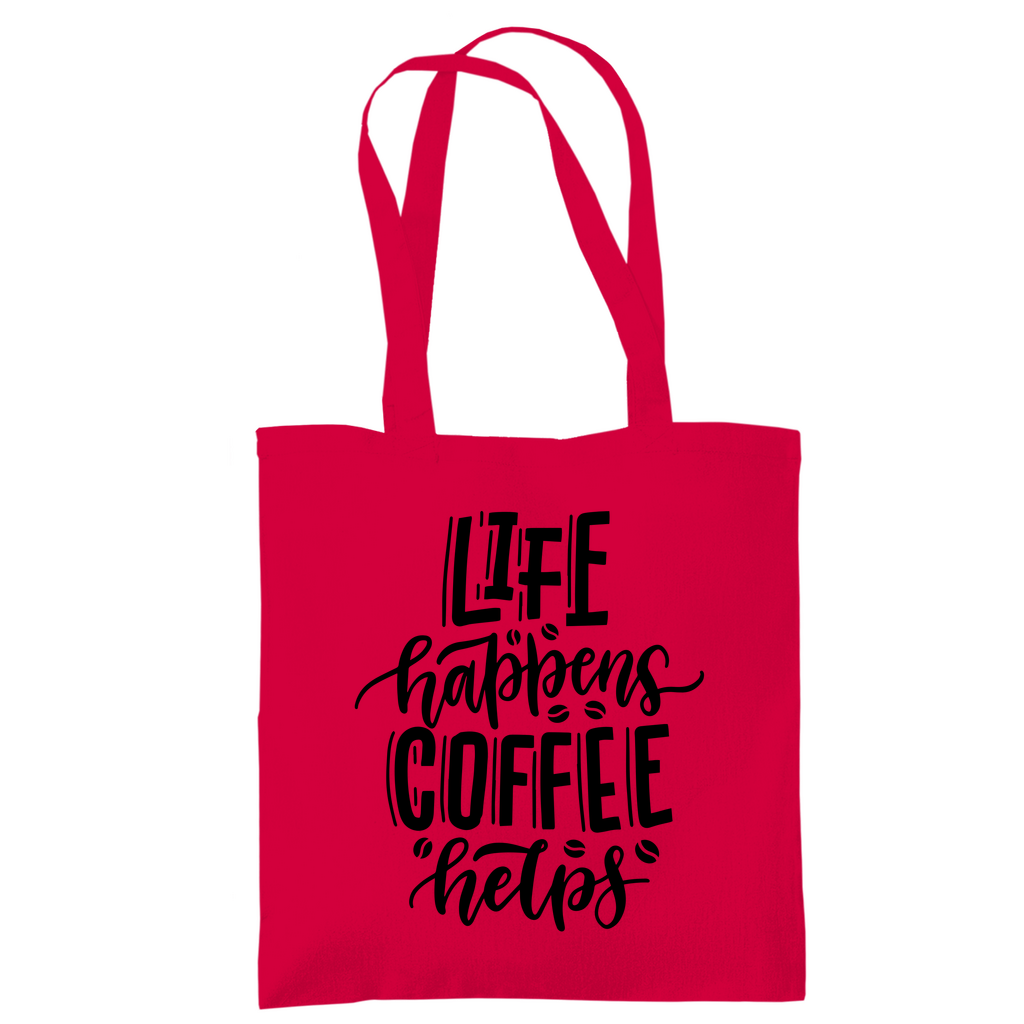 Tragetasche "Life happens"