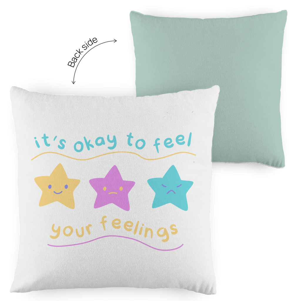 Kopfkissen zweifarbig "Its okay to feel" - Grafikmagie