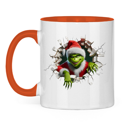 Tasse zweifarbig "Grinch Break Through"