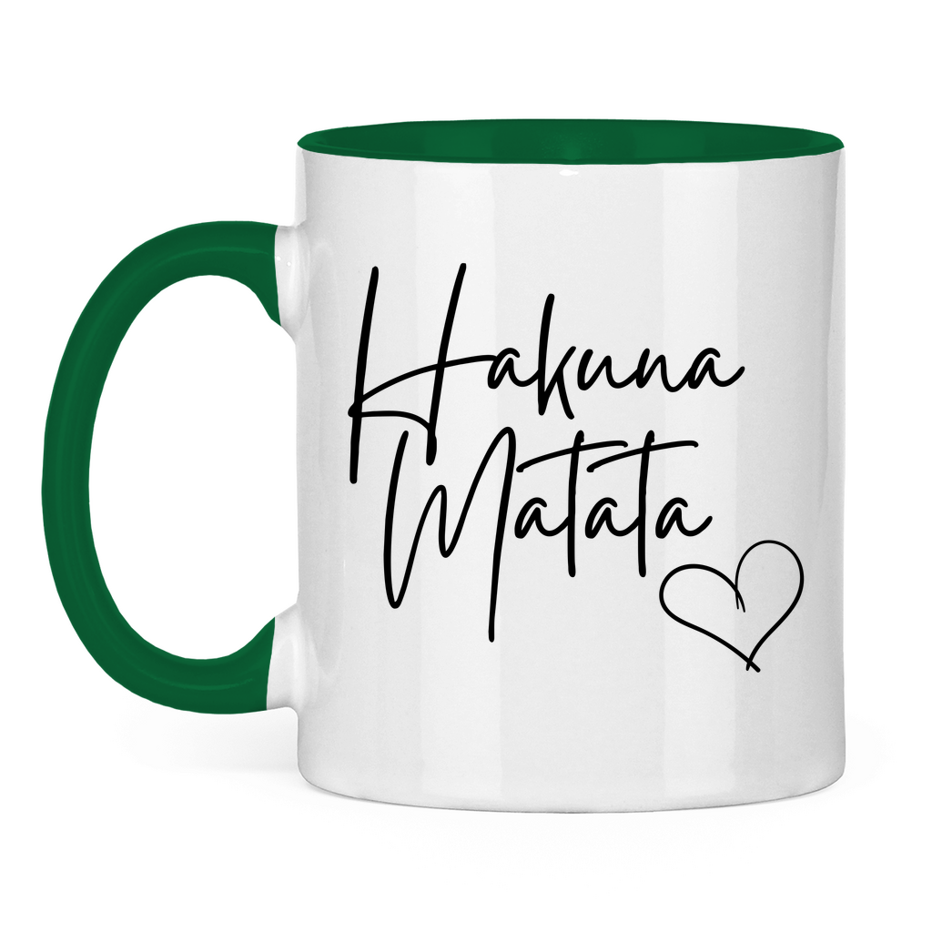 Tasse zweifarbig "Hakuna Matata" - Grafikmagie