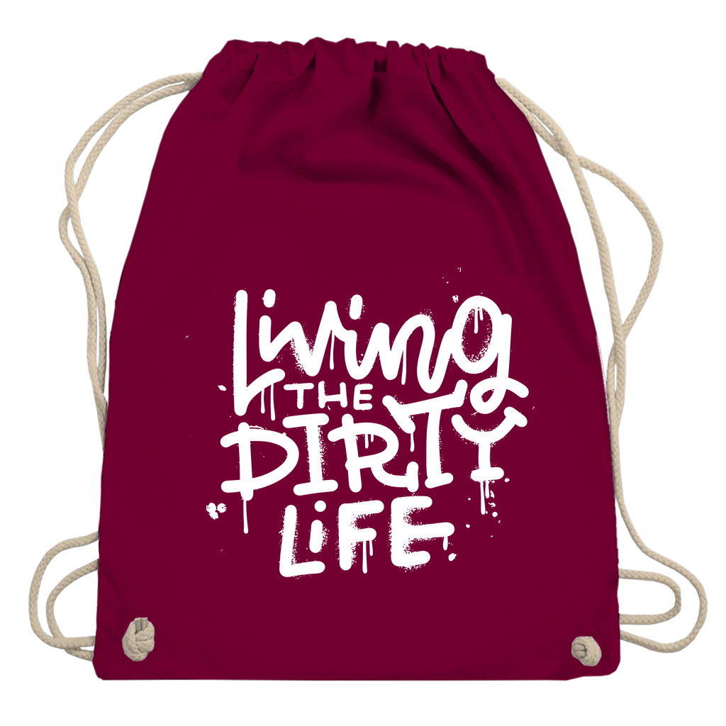 Turnbeutel "Living the dirty life"