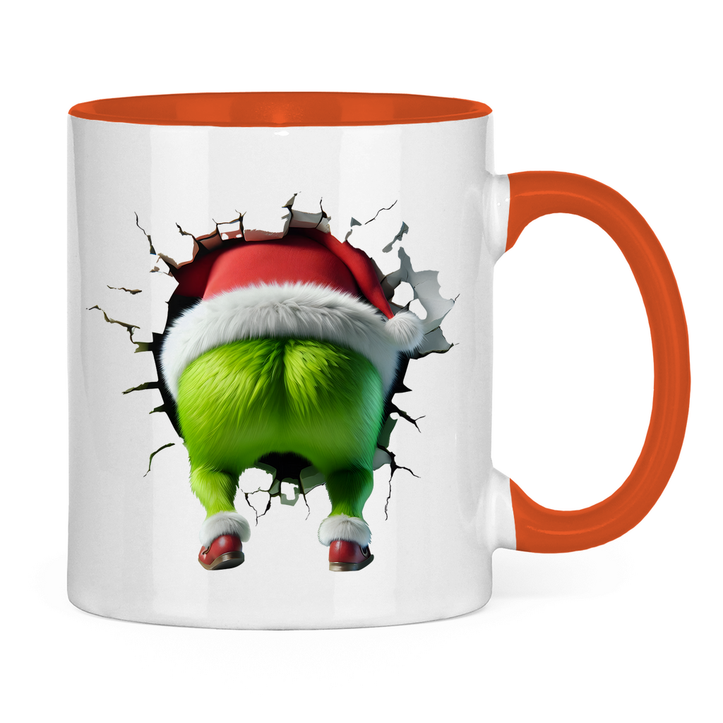 Tasse zweifarbig "Grinch Break Through"