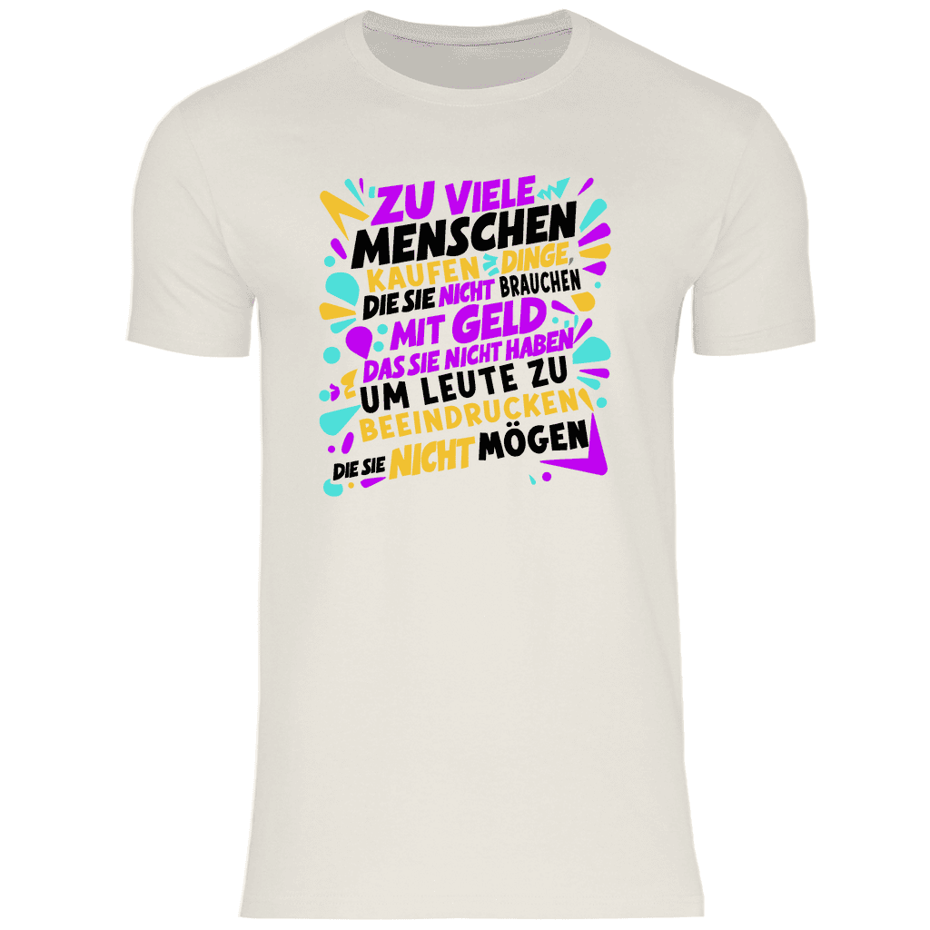 Herren T-Shirt "zu viele Menschen"
