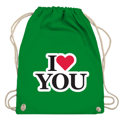 Turnbeutel "I love you"