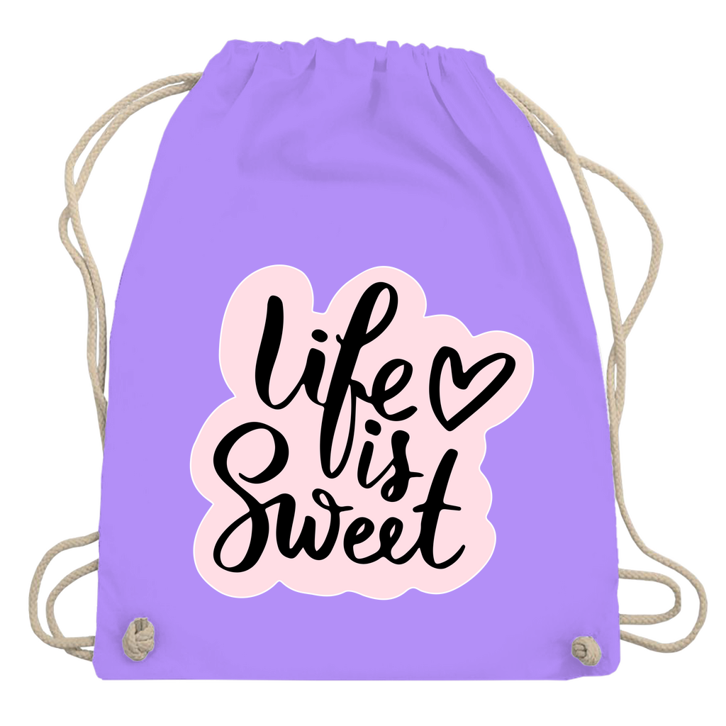 Turnbeutel "Life is sweet"