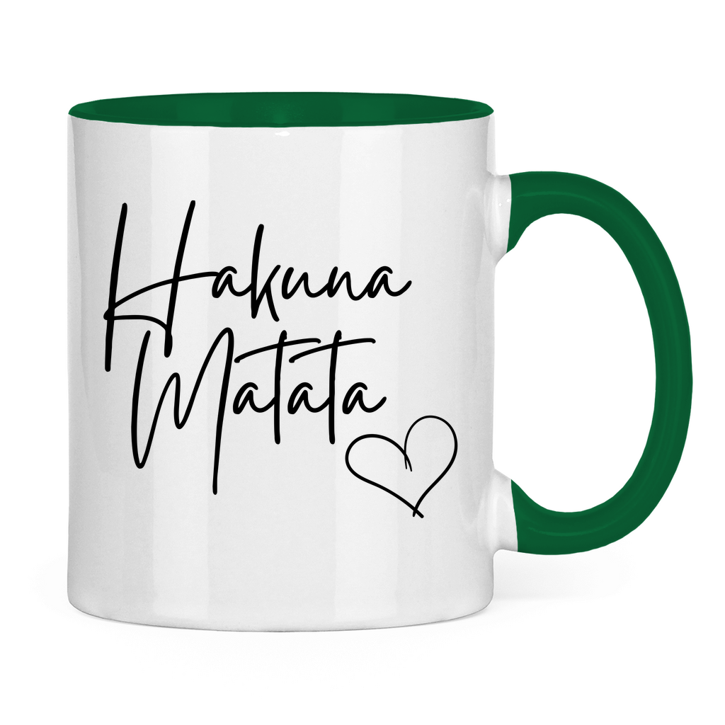 Tasse zweifarbig "Hakuna Matata" - Grafikmagie