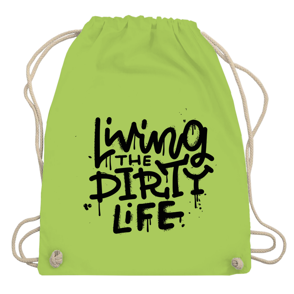 Turnbeutel "Living the dity life"