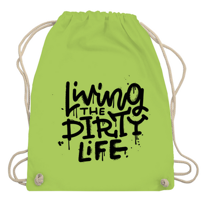 Turnbeutel "Living the dity life"