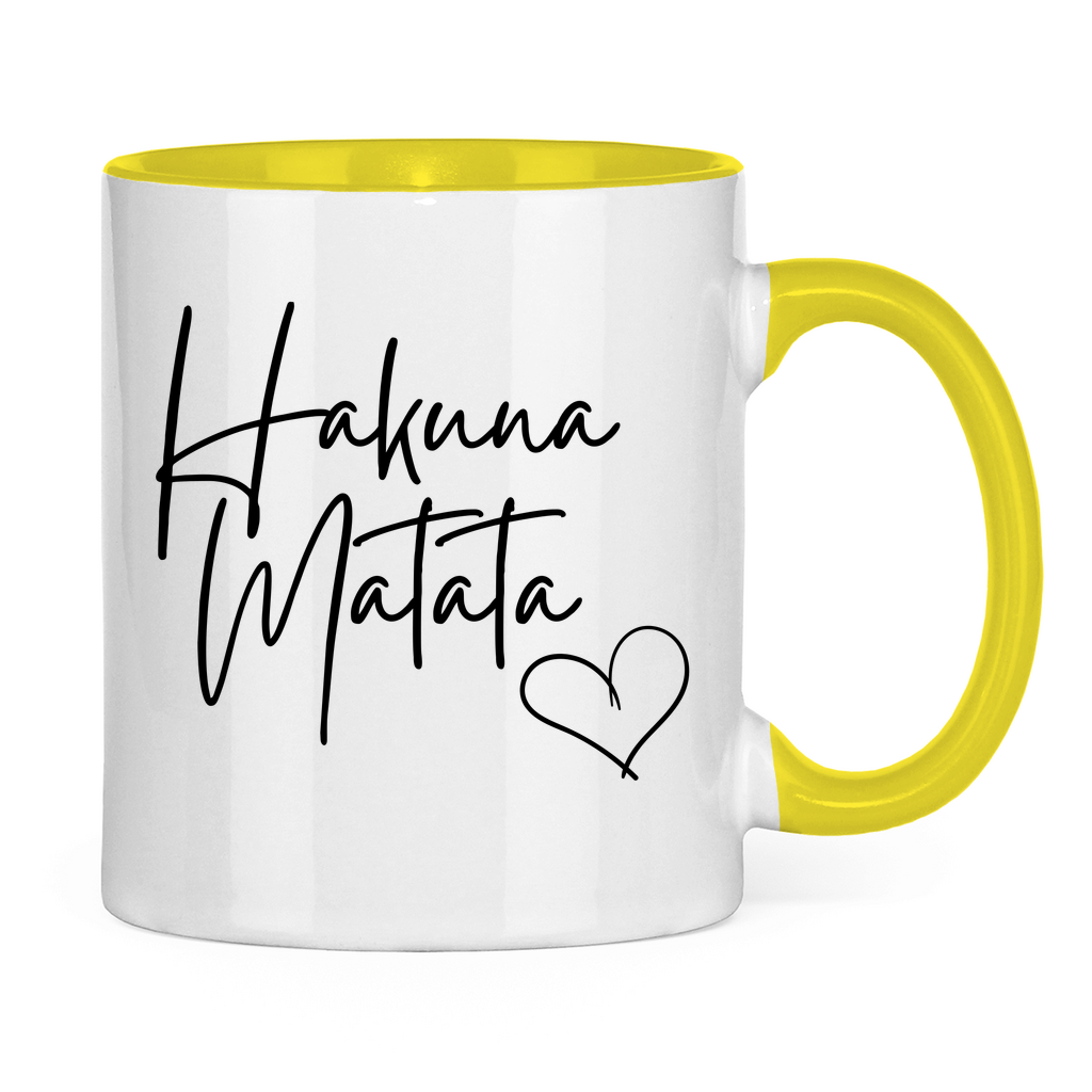 Tasse zweifarbig "Hakuna Matata" - Grafikmagie
