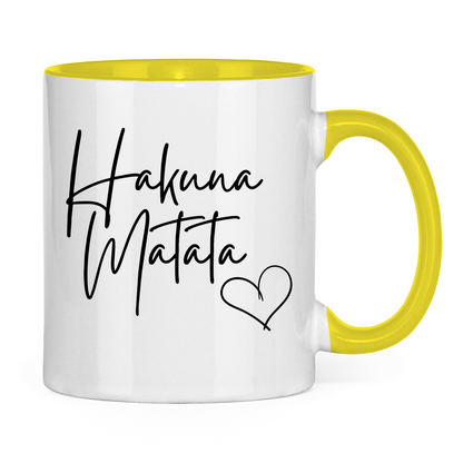 Tasse zweifarbig "Hakuna Matata" - Grafikmagie