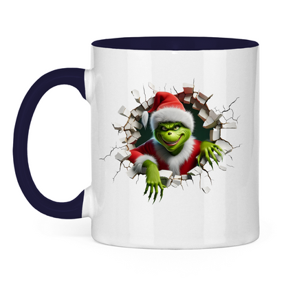 Tasse zweifarbig "Grinch Break Through"