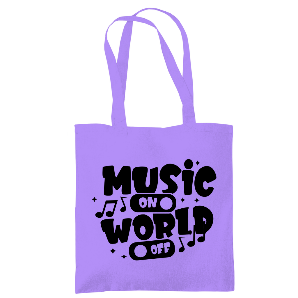 Tragetasche "Music on World Off"