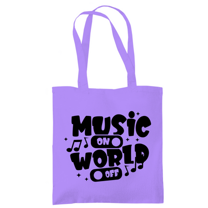 Tragetasche "Music on World Off"