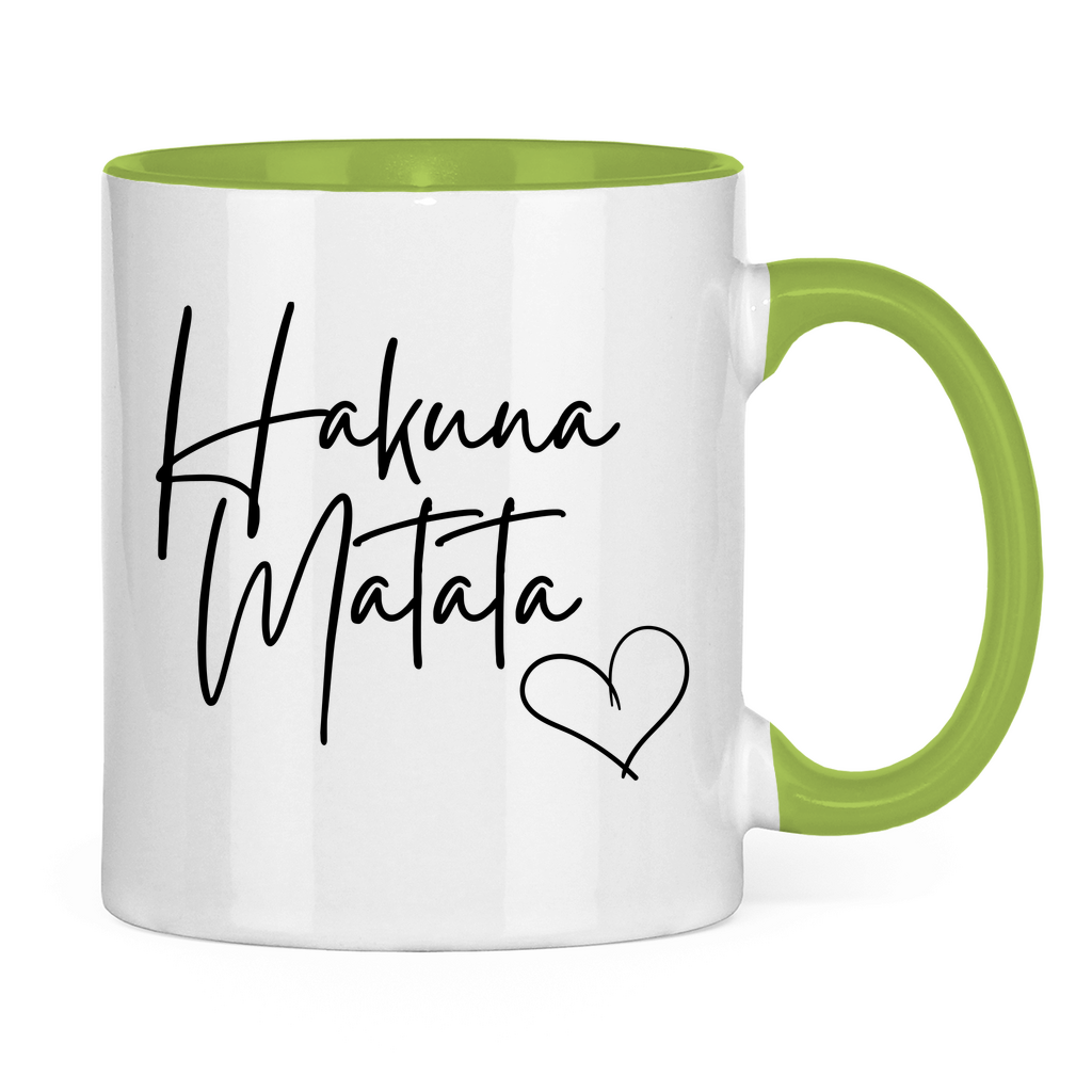 Tasse zweifarbig "Hakuna Matata" - Grafikmagie