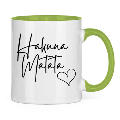 Tasse zweifarbig "Hakuna Matata" - Grafikmagie
