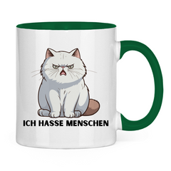 Tasse zweifarbig "Ich hasse Menschen" - Grafikmagie