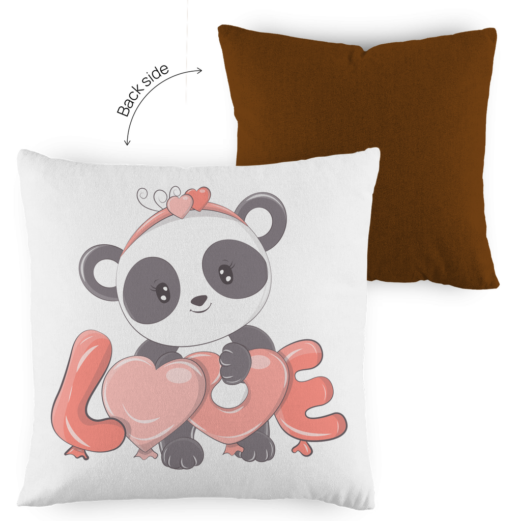 Kopfkissen zweifarbig "Love Panda" - Grafikmagie