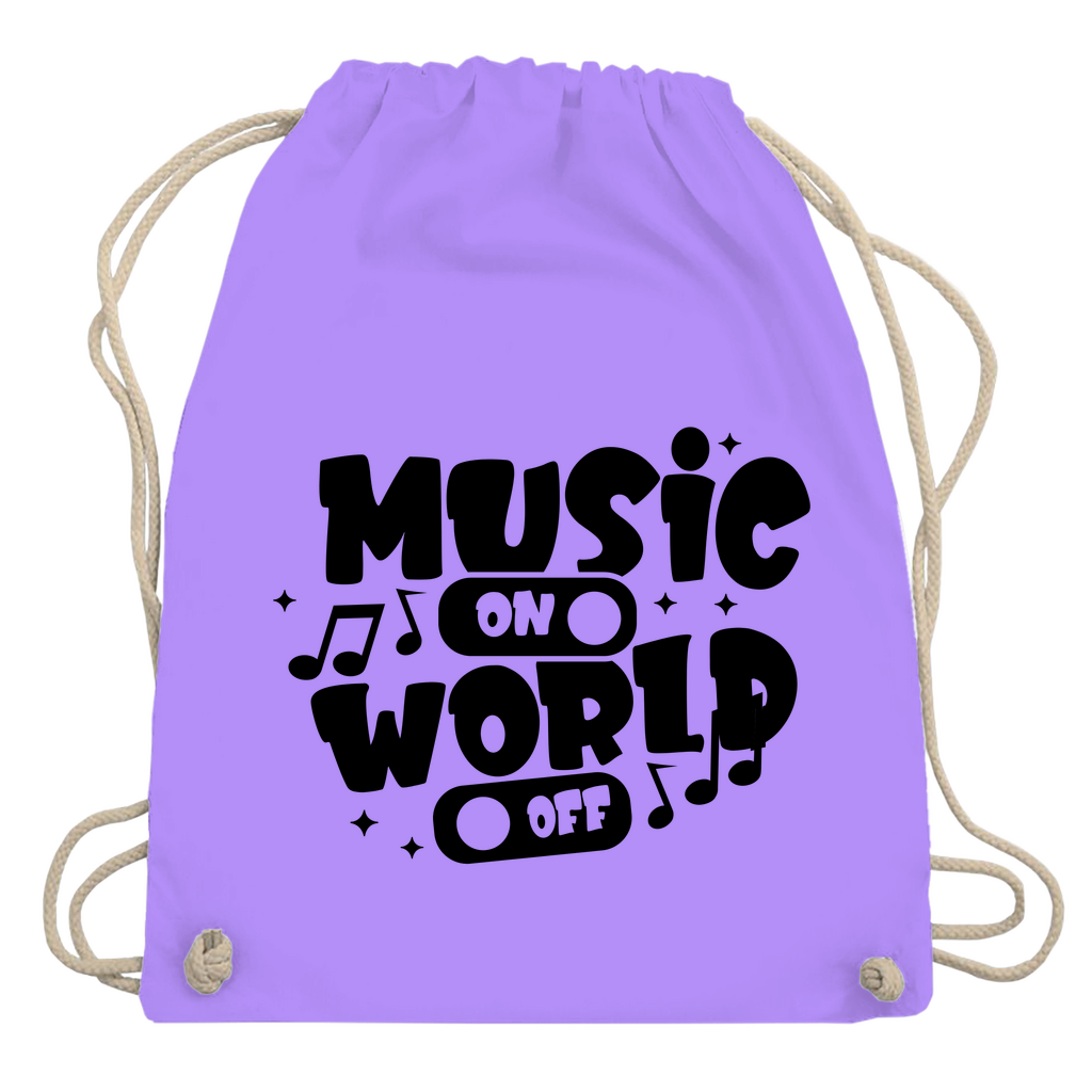 Turnbeutel "Music on World Off"