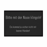 Fußmatte mit Gummirand "Bitte mit der Nase Klingeln" - Grafikmagie