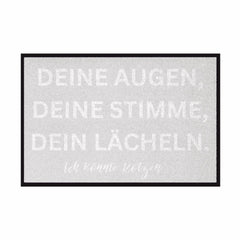 Fußmatte mit Gummirand "Deine Augen, Deine Stimme , Dein Lächeln Ich könnte Kotzen" - Grafikmagie