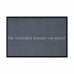 Fußmatte mit Gummirand "Die schönheit kommt von innen" - Grafikmagie