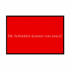 Fußmatte mit Gummirand "Die schönheit kommt von innen" - Grafikmagie