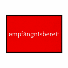 Fußmatte mit Gummirand "empfängnisbereit" - Grafikmagie