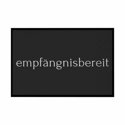 Fußmatte mit Gummirand "empfängnisbereit" - Grafikmagie