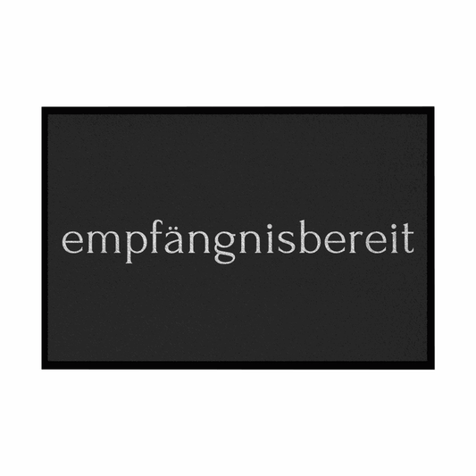 Fußmatte mit Gummirand "empfängnisbereit" - Grafikmagie