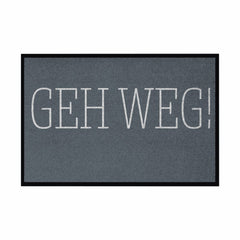 Fußmatte mit Gummirand "GEH WEG" - Grafikmagie