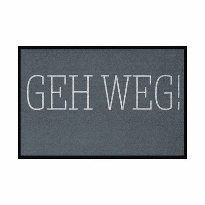 Fußmatte mit Gummirand "GEH WEG" - Grafikmagie