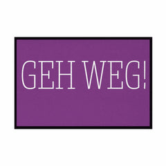 Fußmatte mit Gummirand "GEH WEG" - Grafikmagie