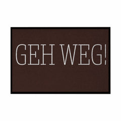 Fußmatte mit Gummirand "GEH WEG" - Grafikmagie