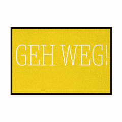 Fußmatte mit Gummirand "GEH WEG" - Grafikmagie