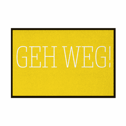 Fußmatte mit Gummirand "GEH WEG" - Grafikmagie