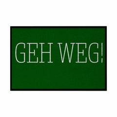 Fußmatte mit Gummirand "GEH WEG" - Grafikmagie