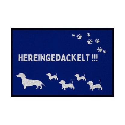 Fußmatte mit Gummirand "Hereingedackelt" - Grafikmagie