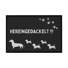Fußmatte mit Gummirand "Hereingedackelt" - Grafikmagie