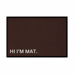 Fußmatte mit Gummirand "Hi Im Mat" - Grafikmagie