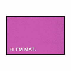 Fußmatte mit Gummirand "Hi Im Mat" - Grafikmagie