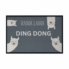 Fußmatte mit Gummirand Rama Lama Ding Dong - Grafikmagie