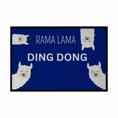 Fußmatte mit Gummirand Rama Lama Ding Dong - Grafikmagie