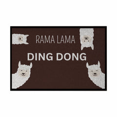 Fußmatte mit Gummirand Rama Lama Ding Dong - Grafikmagie