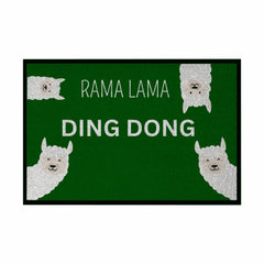 Fußmatte mit Gummirand Rama Lama Ding Dong - Grafikmagie