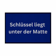 Fußmatte mit Gummirand "Schlüssel liegt unter der Matte" - Grafikmagie