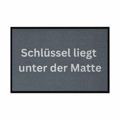 Fußmatte mit Gummirand "Schlüssel liegt unter der Matte" - Grafikmagie